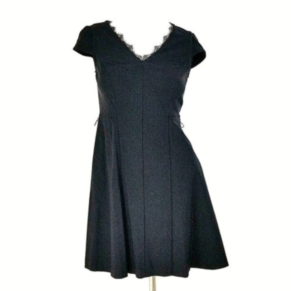 Vera Wang Cap Sleeve Cocktail Dress w/ Pockets